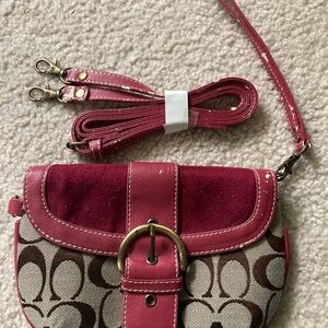 Red and Brow Wristlet
